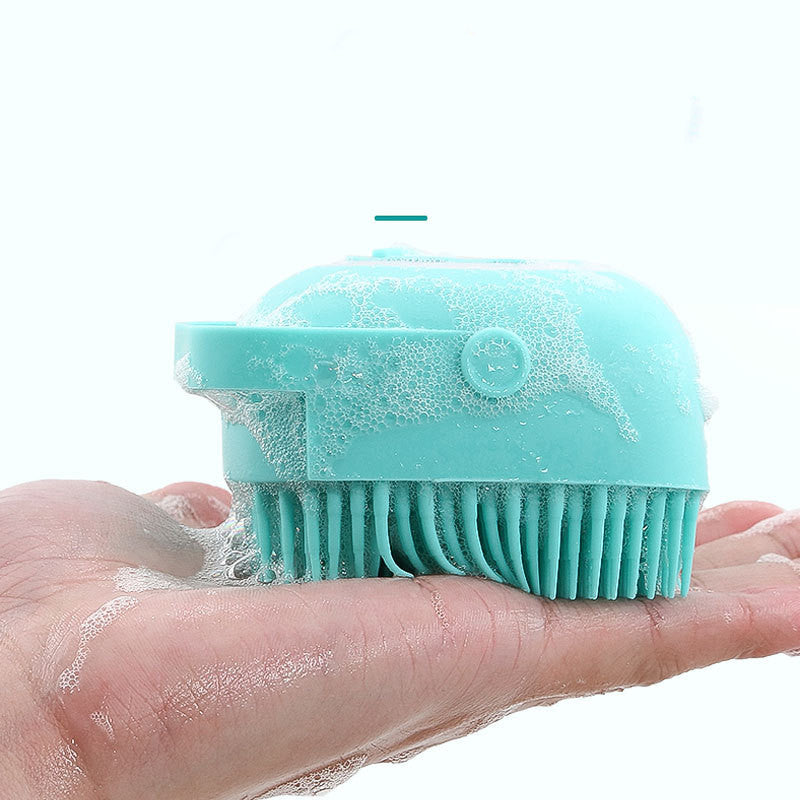 Cepillo de silicona de masaje para el baño de mascotas