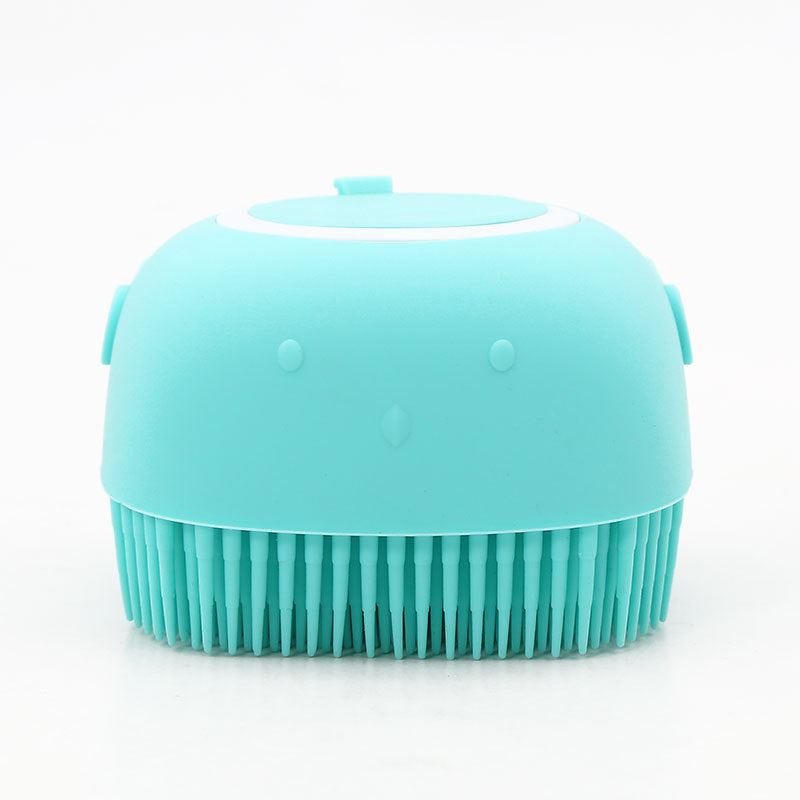 Cepillo de silicona de masaje para el baño de mascotas