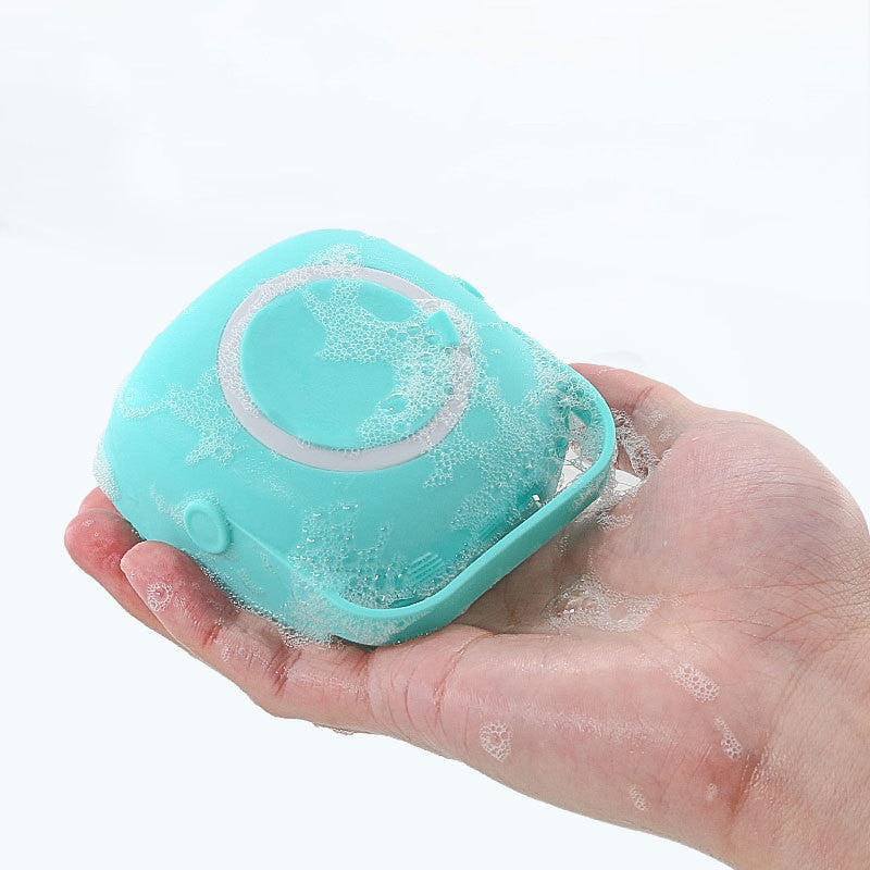 Cepillo de silicona de masaje para el baño de mascotas