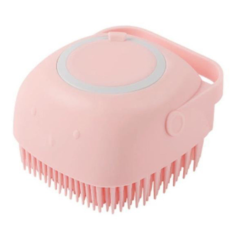 Cepillo de silicona de masaje para el baño de mascotas