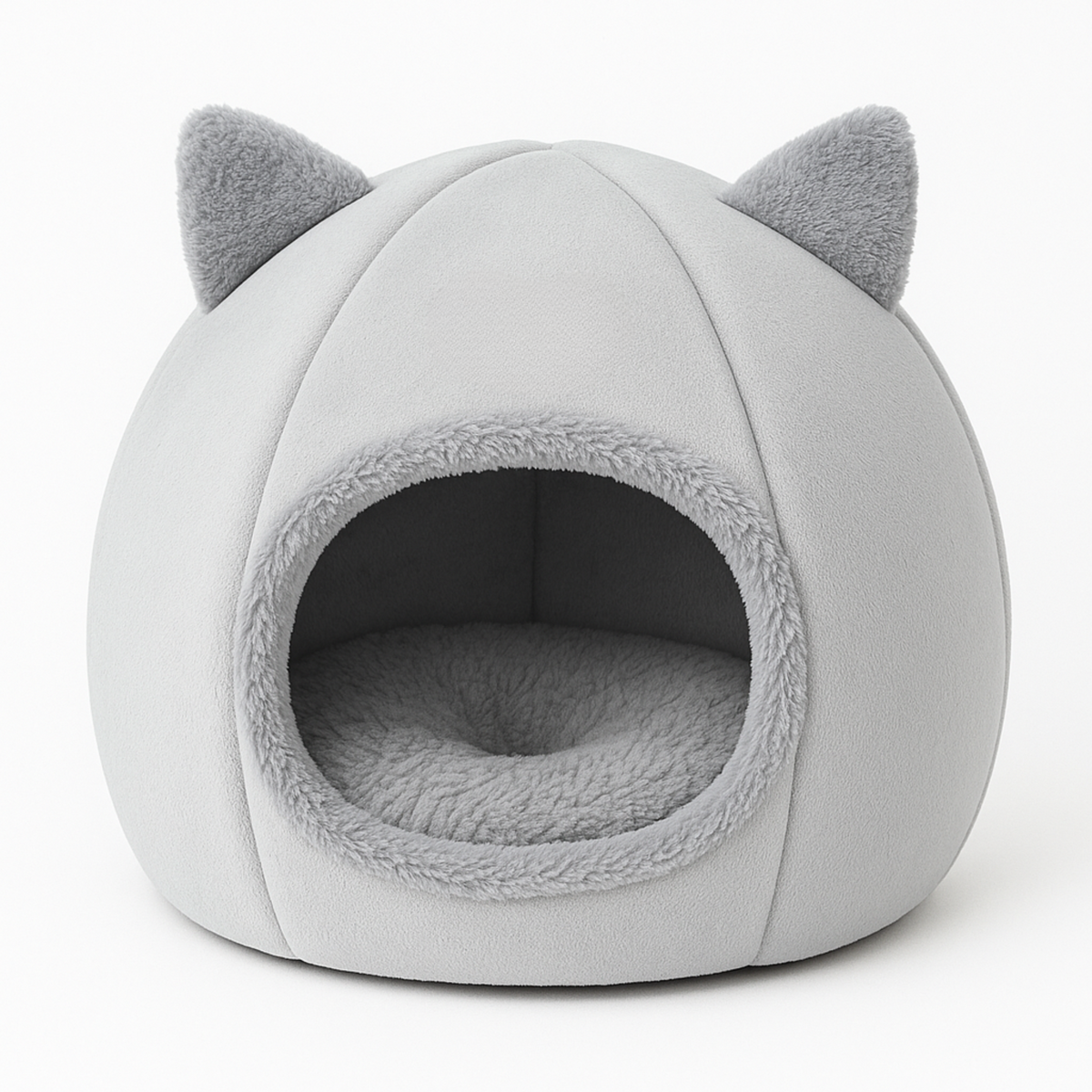 Lit Douillet pour Chat et Petit Chien – Panier Grotte Confortable pour Sommeil Profond en Hiver