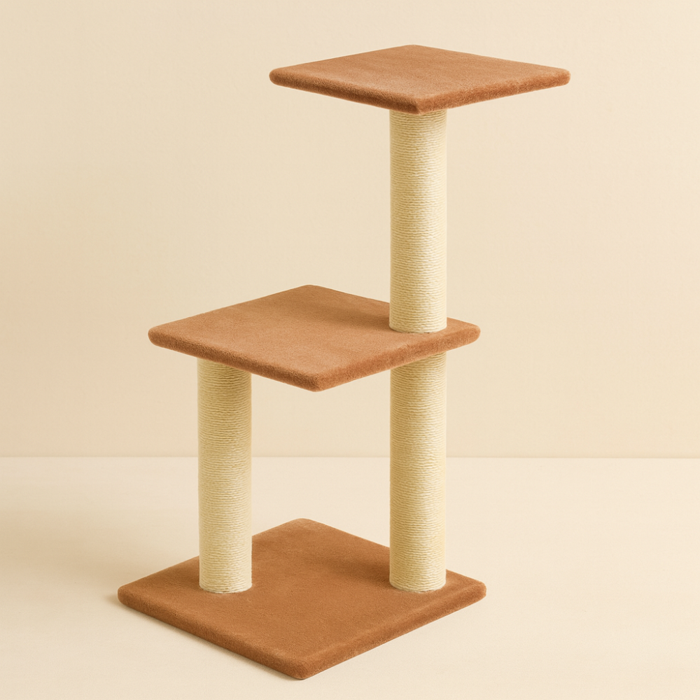 Arbre à Chat Multi-Niveaux 80 cm – Griffoirs et Plateformes Stables pour 1 à 2 Chats d’Intérieur