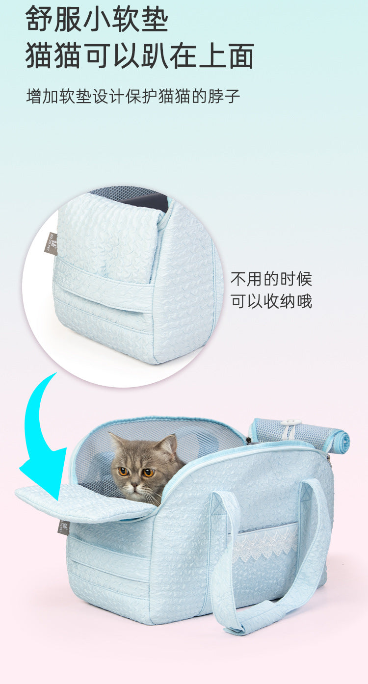 Sac à Chat en Dentelle Sac à Chat Petit Sac pour Chien Sac pour Chien Respirant Sac à Chat Portable Sac à Dos pour Animaux de Compagnie à l'Épaule