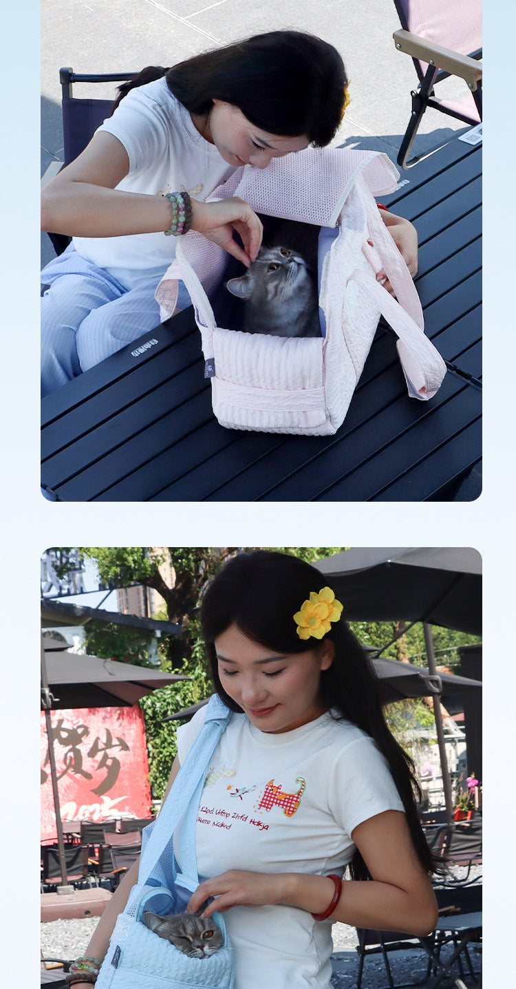 Sac à Chat en Dentelle Sac à Chat Petit Sac pour Chien Sac pour Chien Respirant Sac à Chat Portable Sac à Dos pour Animaux de Compagnie à l'Épaule