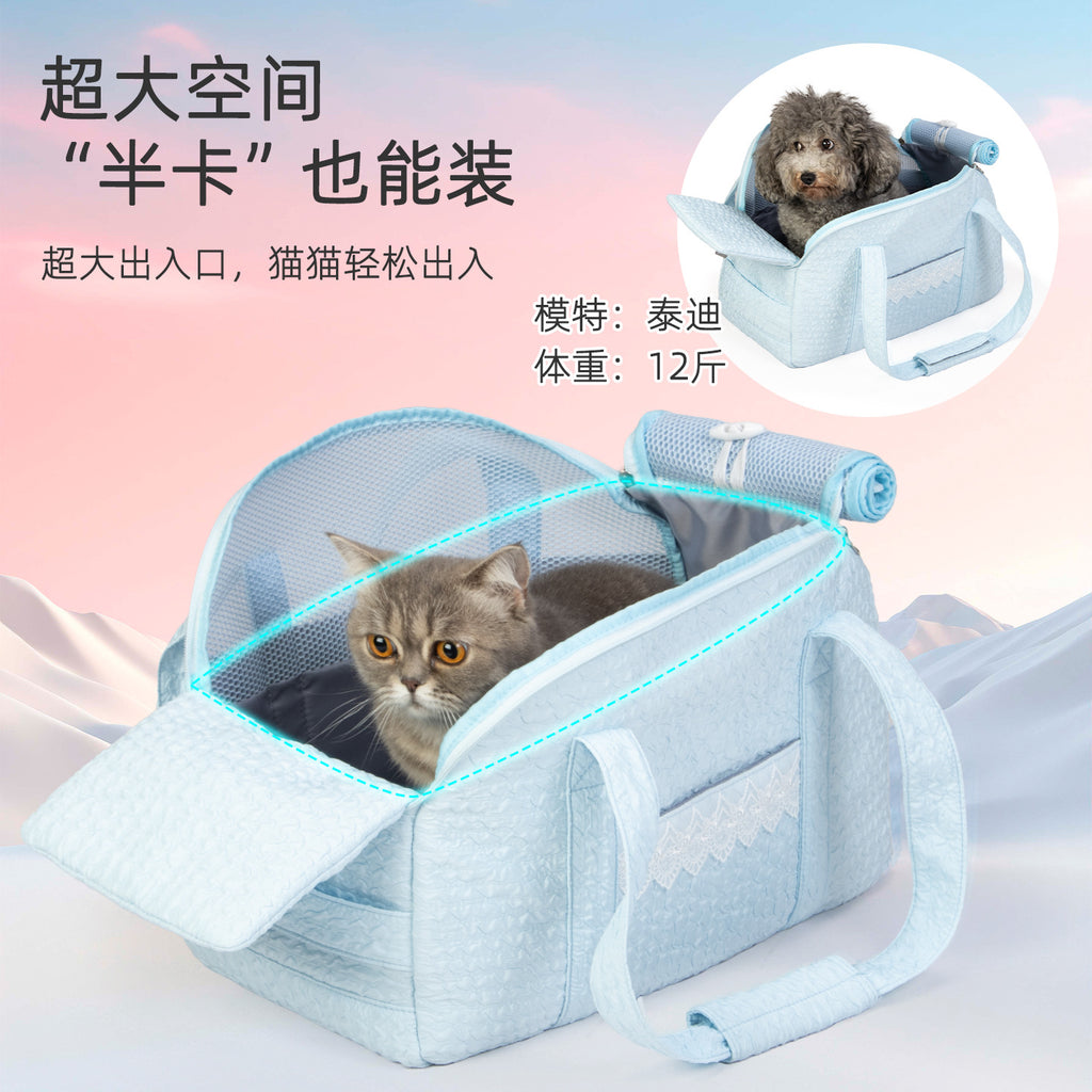 Sac à Chat en Dentelle Sac à Chat Petit Sac pour Chien Sac pour Chien Respirant Sac à Chat Portable Sac à Dos pour Animaux de Compagnie à l'Épaule