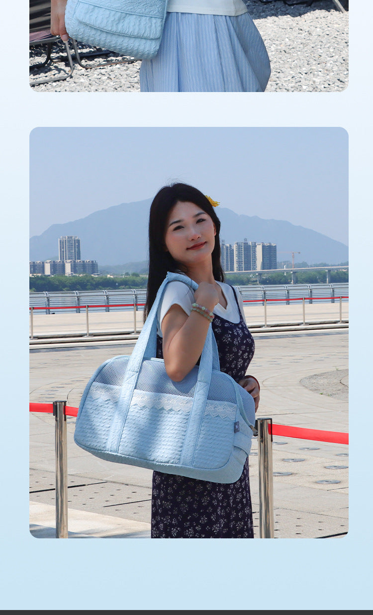 Sac à Chat en Dentelle Sac à Chat Petit Sac pour Chien Sac pour Chien Respirant Sac à Chat Portable Sac à Dos pour Animaux de Compagnie à l'Épaule