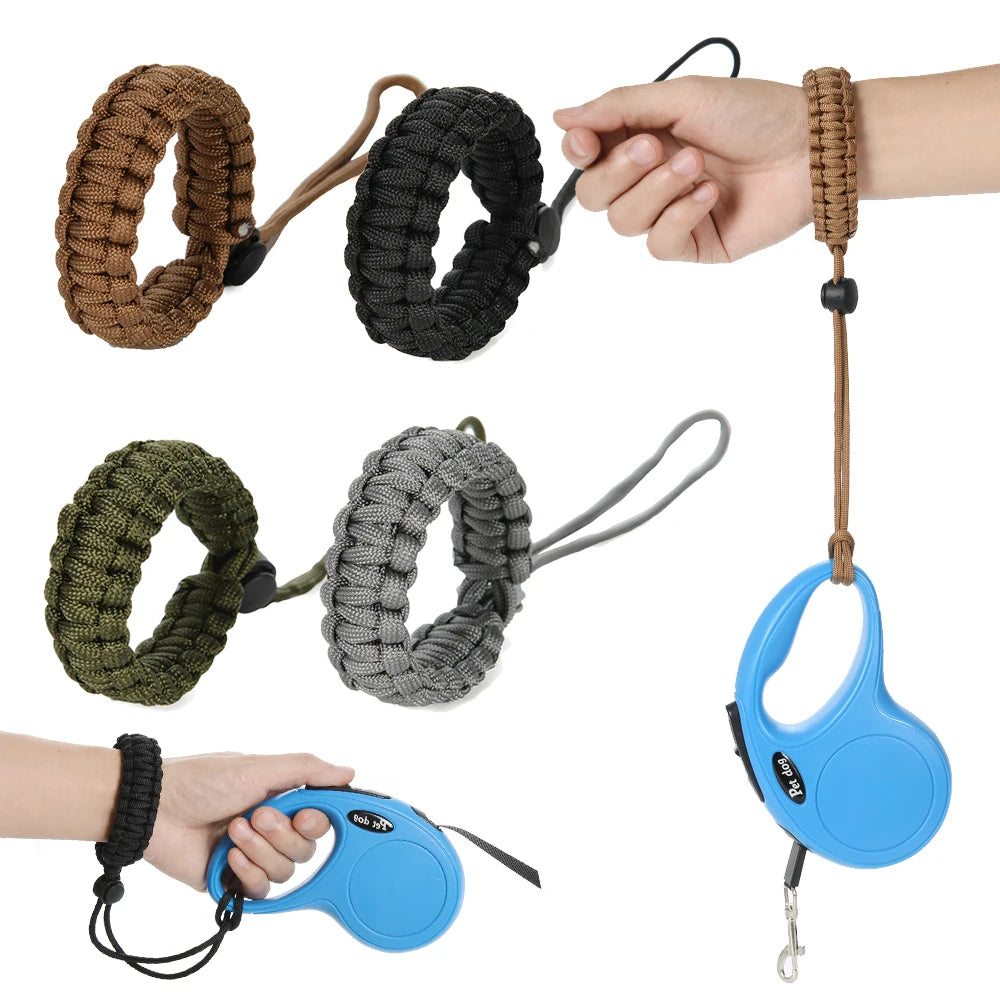 Dragonne mains libres pour laisse de chien, réglable, antidérapante, bracelet de traction pour animal de compagnie pour la marche en extérieur, accessoires de sangle de sécurité
