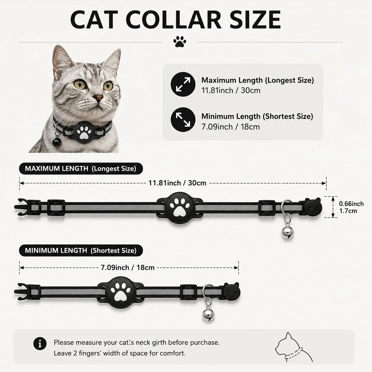 Smart Pet Tracker Tag, GPS Collar for Cats Dogs, Waterproof Finder Tag Compatible with Find My, No Monthly Fee for iOS User
