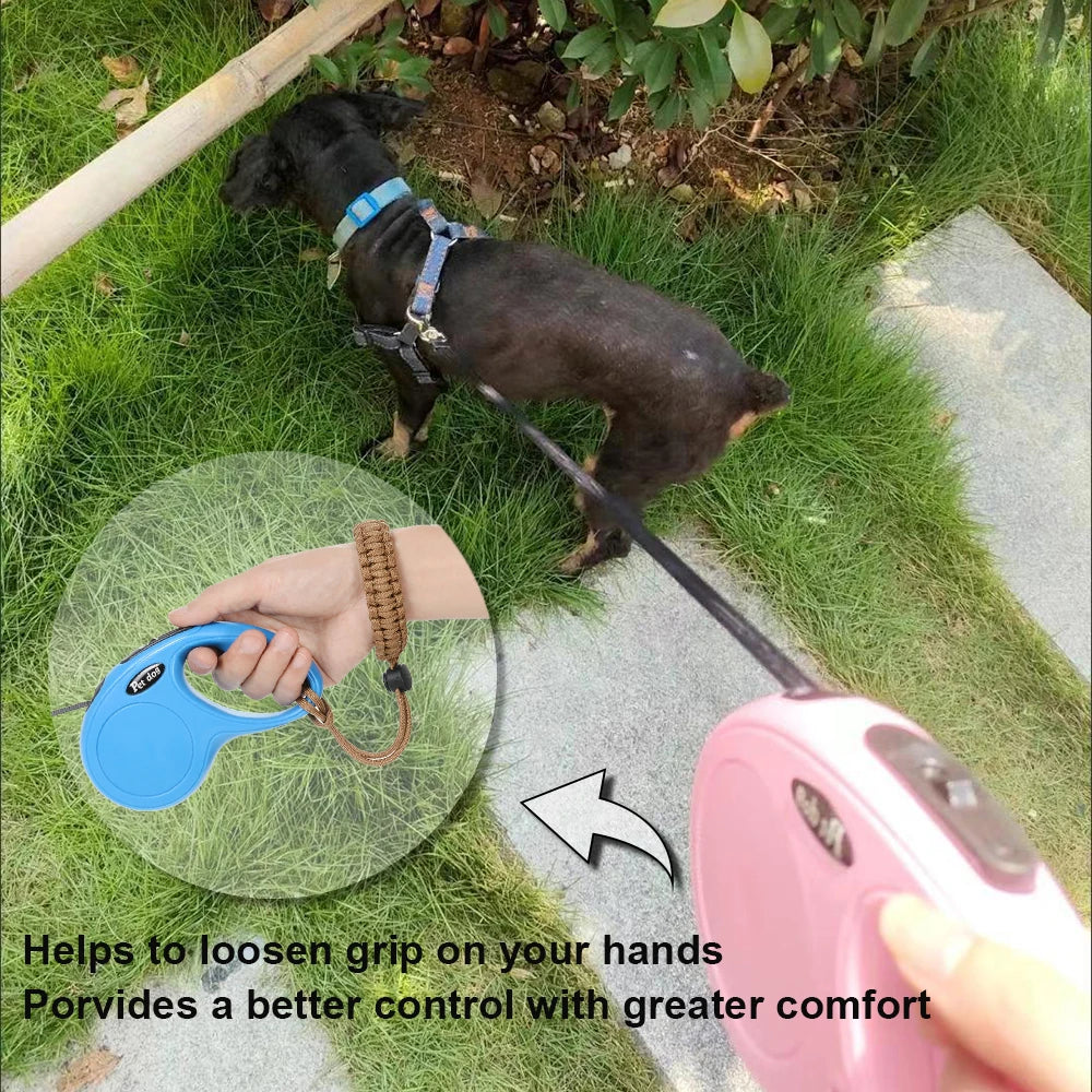 Dragonne mains libres pour laisse de chien, réglable, antidérapante, bracelet de traction pour animal de compagnie pour la marche en extérieur, accessoires de sangle de sécurité
