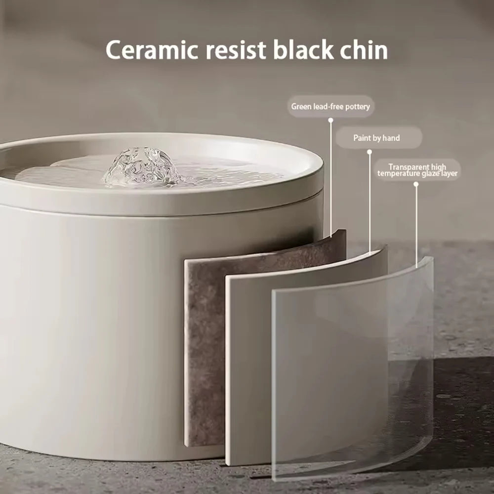 Cat Automatic Water Dispenser, Pet Ceramic Bowl, Dog Bowl Water Dispenser, Circulation And Flow Water Dispenser