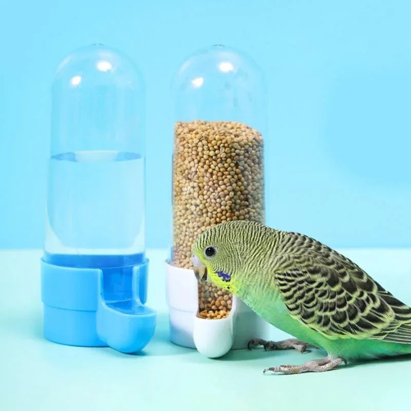 Mangeoire suspendue pour écureuil et perroquet, distributeur d'eau automatique pour oiseaux, boîte d'alimentation, accessoires de cage, fournitures pour oiseaux