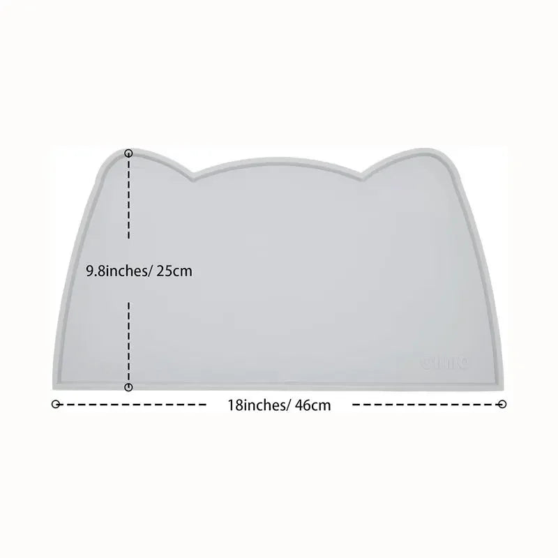 Tapis pour Chat en Silicone de Qualité Alimentaire Anti-dérapant Imperméable Anti-fuite pour Chats et Chiens Tapis de Gamelle Facile à Nettoyer